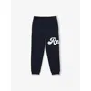 Reiss Navy Clayton Script-logo Cotton-blend Jogging Bottoms 9-13 In Navy