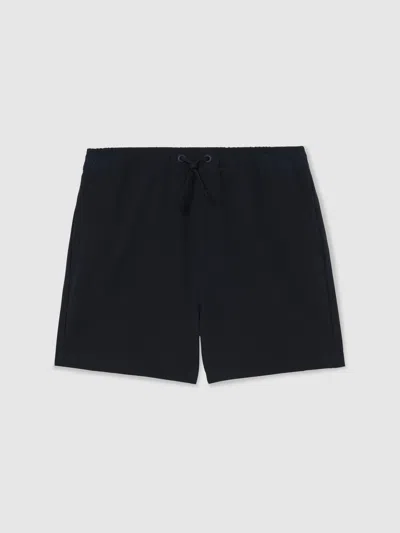 Reiss Kids'  Navy Tide 13-14 Yrs Towelling Drawstring Shorts In Blue
