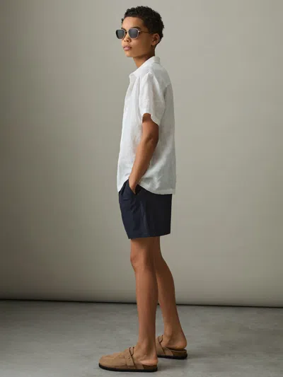 Reiss Navy Cliff 3-9 Yrs Drawstring Swim Shorts