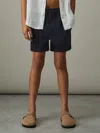 Reiss Navy Cliff 9-13 Yrs Drawstring Swim Shorts
