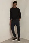 Reiss Navy Climb Drawstring Technical Cuffed Trousers