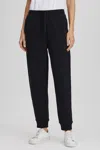 Reiss Navy Cotton Blend Drawstring Joggers In Navy