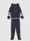 Reiss Navy Cotton-blend Joggers And Hoodie Set In Multi