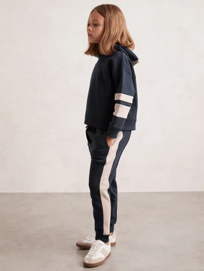 REISS NAVY COTTON-BLEND JOGGERS AND HOODIE SET