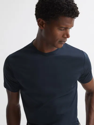 Reiss Navy Cotton Crew Neck T-shirt