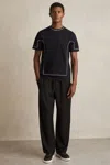 Reiss Ribbed Piped Crewneck Tee