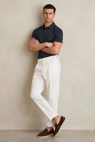 Reiss Navy Cotton Short-sleeve Polo Shirt