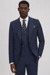 Reiss Navy Wool Single Breasted Regular Fit Blazer In Navy