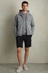 Reiss Navy Short Drawstring Technical Cargo Shorts