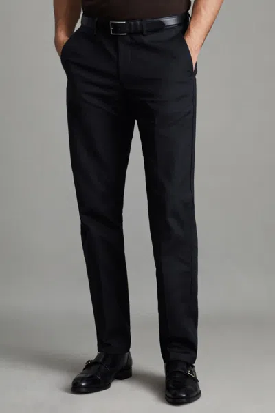 Reiss Navy Eastbury Cotton Blend Chinos