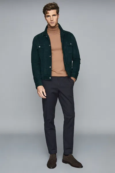 Reiss Men's Navy Blue Cotton Chinos