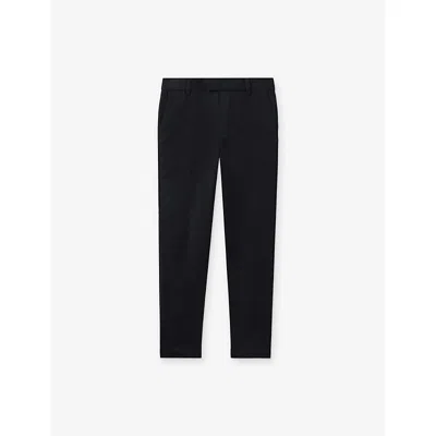 Reiss Kids' Black Eastbury Straight-leg Mid-rise Stretch-cotton Chinos 3-13