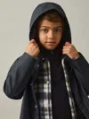 Reiss Navy Eero 9-13 Yrs Water Repellent Hooded Coat