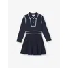 Reiss Girls' Freya Piped Knitted Dress - Little Kid, Big Kid In Blue