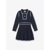 Reiss Girls' Freya Piped Knitted Dress - Little Kid, Big Kid In Blue