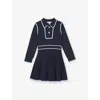 Reiss Girls' Freya Piped Knitted Dress - Little Kid, Big Kid In Blue