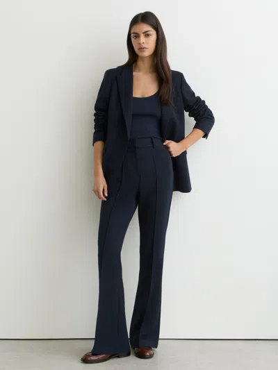 Reiss Navy Gabi Tall Flared Suit Trousers In Blue