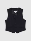 Reiss Navy Hope 13-14 Yrs Modern Fit Waistcoat