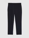 Reiss Navy 13-14 Yrs Wool-blend Suit Trousers In Blue