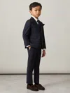 Reiss Navy Hope 3-9 Yrs Wool-blend Single-breasted Suit Blazer