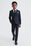 Reiss Navy 9-14 Yrs Wool Blend Single Breasted Blazer