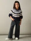 Reiss Navy Indy 4-9 Yrs Fairisle Jumper With Alpaca Wool And Cashmere