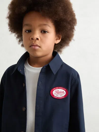 Reiss Kids' Navy Jacket In Blue