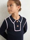 Reiss Navy Jumper In Blue