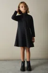 Reiss Navy 9-13 Yrs Jersey Contrast-stitch Flared Dress