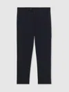 Reiss Navy Knightsbridge T Tuxedo Satin Stripe Trousers In Blue