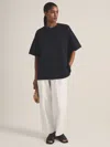 Reiss Navy | Les 100 Ciels Oversize T-shirt In Black