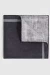 Reiss Navy Linen Pocket Square