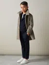 Reiss Cardigan Wool Cable Knit In Multi