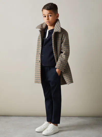 Reiss Navy Lockhurst 9-13 Yrs Wool Cable Knit Cardigan