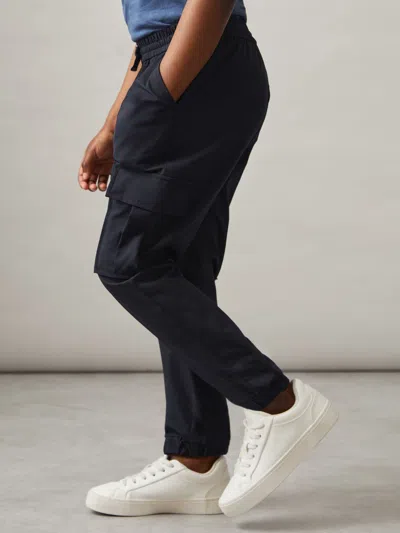 Reiss Navy Lucian 9-14 Yrs Technical Drawstring Cuffed Cargo Trousers