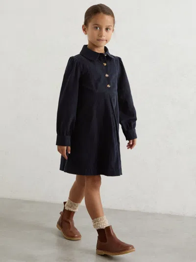Reiss Navy Dress In Black