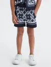 Reiss Navy Multi 9-13 Yrs Knitted Elasticated Waistband Shorts