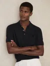 Reiss Navy Nelson Patch Pocket Knit Polo Shirt In Blue