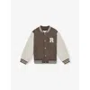Reiss Mink Brown  Off White Arkan Colour-block Woven Bomber Jacket 3-9 In Multi