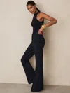 Reiss Navy Petite Flared Suit Trousers