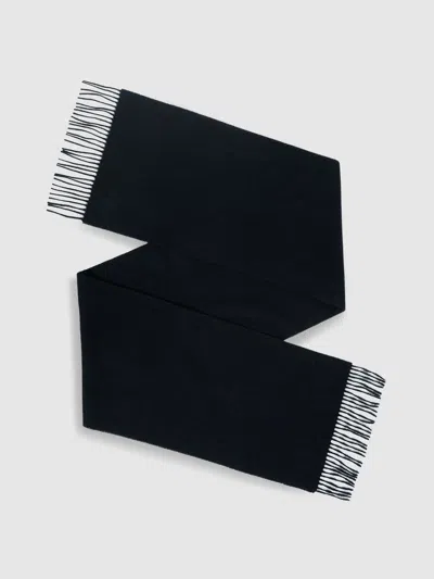 Reiss Navy Picton Wool And Cashmere Scarf In Blue