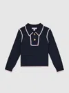 Reiss Navy Jumper In Blue