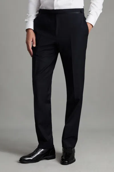 Reiss Navy Poker Modern Fit Tuxedo Trousers