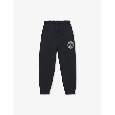 Reiss Kids' Navy Samuel Cotton-blend Jogging Bottoms 9 In Blue