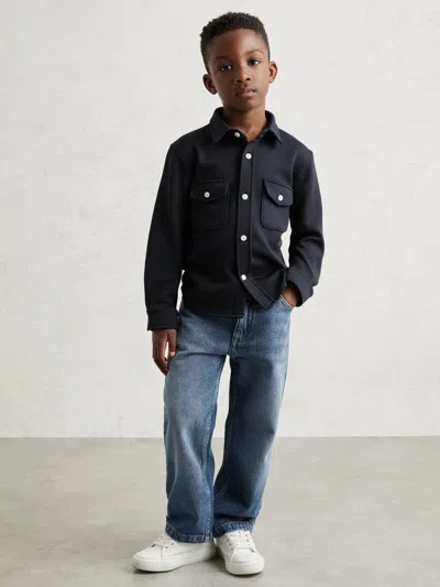 Reiss Navy Shirt In Black