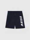 Reiss Navy Shorts In Black