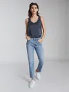 Reiss Navy Silk Front Vest In Blue