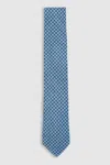 Reiss Navy Silk Medallion-print Tie
