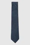 Reiss Navy Silk Pin-dot Tie