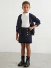 Reiss Navy Skirt In Blue